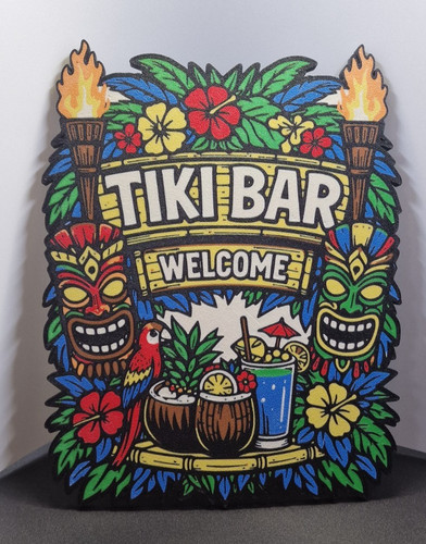 Tiki bar sign multicoloured - sign,