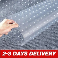 Vinyl Plastic Carpet Protector Clear Runner Home Office Hallway Film Mat Roll UK