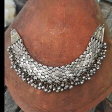 Vintage Tribal Bedouin Yemeni Head Dress Ornament  Necklace. Alloy silver Gilt