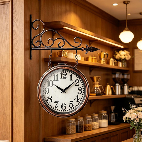Wall clock iron - iron, london