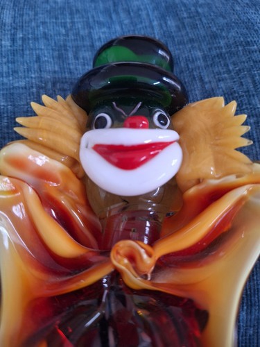 Murano glass clown - glass,