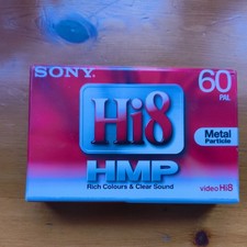 SONY HMP 60 Minutes Video Hi8 Camcorder Cassette Tape PAL Metal Particle - NEW