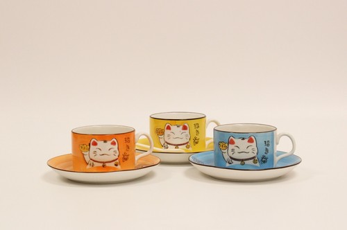 Coffee cups and saucers - and,