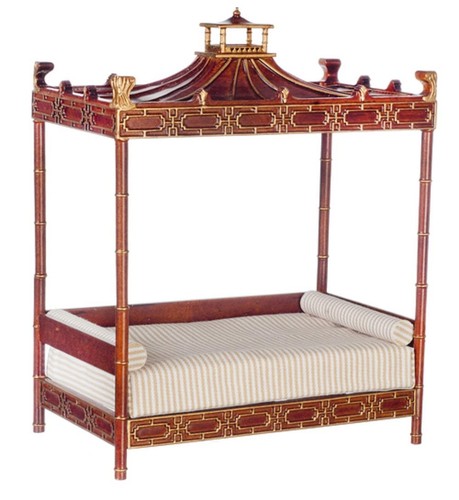 Dolls house chinese walnut - house,