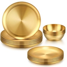 18 Pcs Gold Stainless Steel