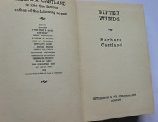 Barbara Cartland.Bitter Winds.1938.Scarce.Hardback.Hutchinson.Egypt.Early novel.