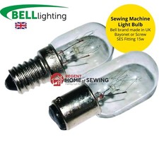 Bell Sewing Machine & Appliance Light Bulb - Screw or Bayonet - 15W 240V SES