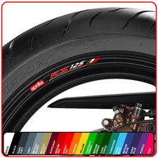 APRILIA RS 125 wheel rim stickers decals - many colours - r Tuono replica gp