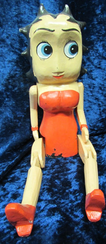 Betty boop puppet wooden doll - boop,