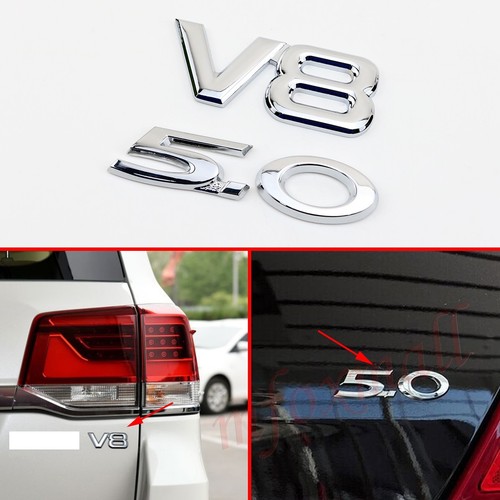Chrome metal 0 emblem - metal,