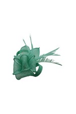 Small Fascinator Sinamay Flower Feather Hat Brooch Pin Clip Wedding Ascot Races