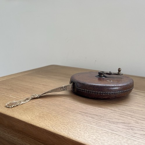 Vintage leather brass wind - leather/brass, up