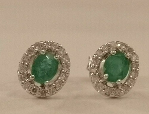 Emerald diamond cluster - &,