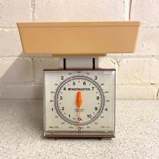Vintage Waymaster Model 710D Brown Plastic 5kg Capacity Household Kitchen Scales