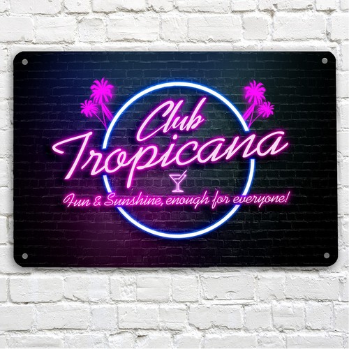 Club tropicana bar sign - club,