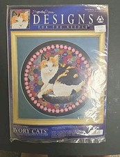 Lesley Anne Ivory's Ivory Cats Counted Cross Stitch Kit Becky on Hexagons (5606)