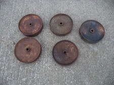Cast Iron wheels Stationary engine trolley 11" Barrow Elder Berwick job lot of 5