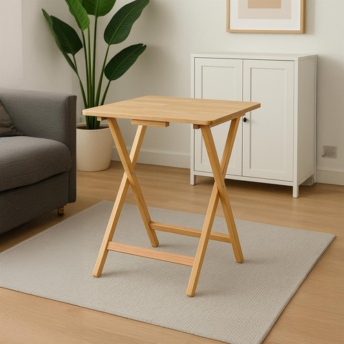 Folding snack table - snack, natural