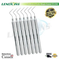 7x Dental Probe 15UNC, High Quality Dental Instruments CE Hollow Handle
