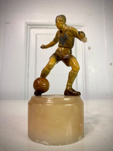 Vintage football figure statue - figure,