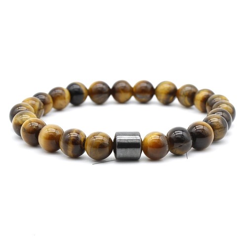 Natural 8mm tiger - tiger's, eye
