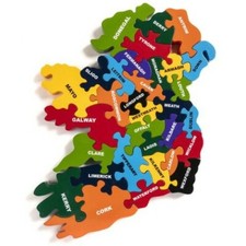 Map of Ireland Jigsaw Puzzle Wooden 32 Counties Children Kids All Ages Gift