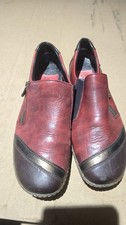 burgundy brown leather zip comfort shoes, Rieker Antistress, UK 5
