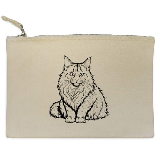 Maine coon cat canvas zip - cat',