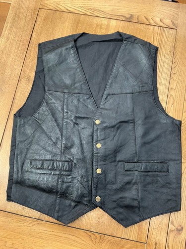 New real black leather - black,