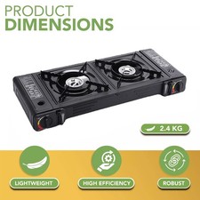 Portable Butane Double Twin