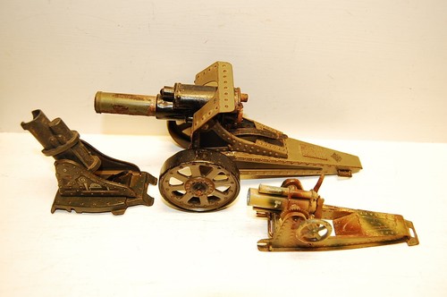 Old tin cannons mortars bing - tin,