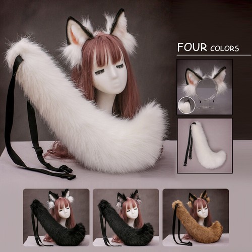 Faux fur fox wolf - fur, ears