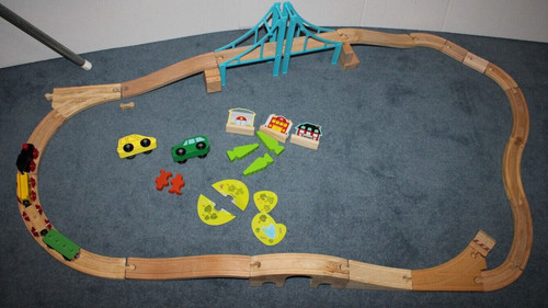 Pieces includes wood train - includes,