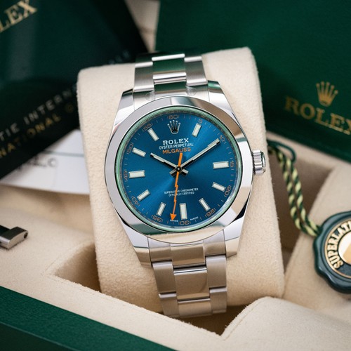 Rolex milgauss blue 116400gv - blue,