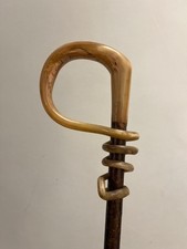 Rams Horn Crook On Hazel Shaft