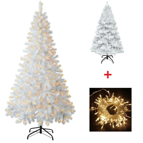 7ft white artificial - 4-7ft, bushy