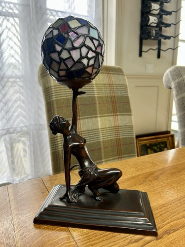 Art deco style tiffany flapper - art,