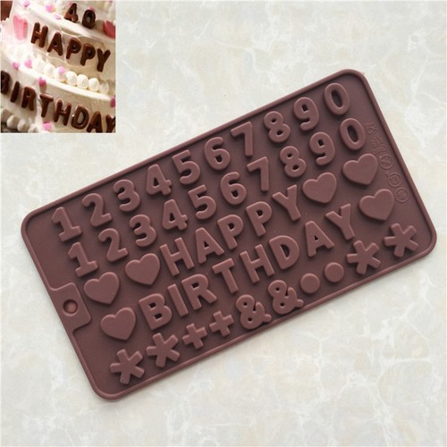 Silicone birthday letter - silicone, mold
