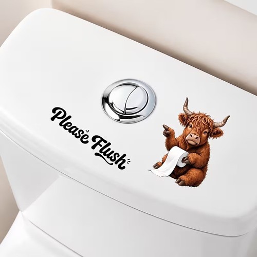 Please flush highland cow - please,
