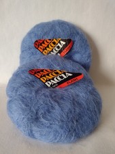 Vintage Luxury Mohair Yarn , Paccia Flash Holland, Mid Blue 2cakes 100g