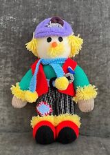 Hand Knitted 13” Scarecrow Toy with Snail