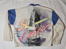 Vintage HOBIE CAT Catamaran Windbreaker Jacket Great Graphics RARE Estate Find 