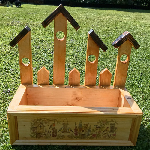 Wooden window box trough - box,
