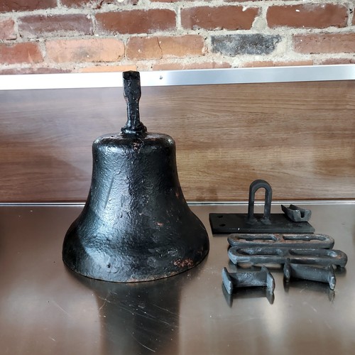 Antique 1800s cast iron bell - antique,