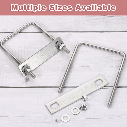 2pcs bolts m10 square - u-bolts, m6