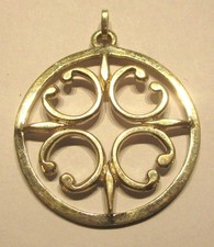 STERLING SILVER SCOTTSH CELTIC OLA GORIE ST MAGNUS CROSS PENDANT