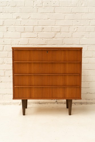 Danish teak chest drawers - chest,