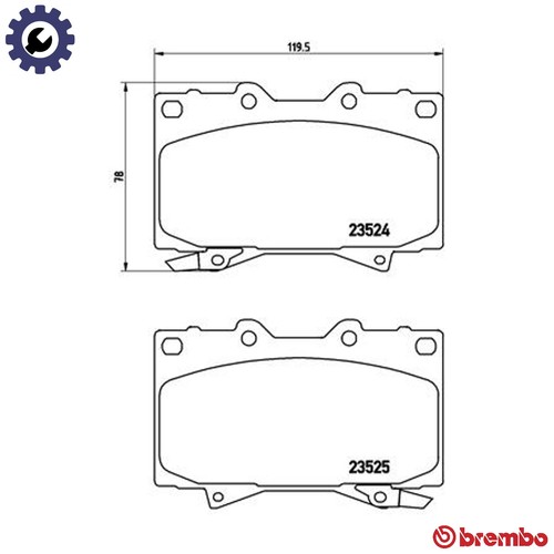 Brake pad set - p, 83