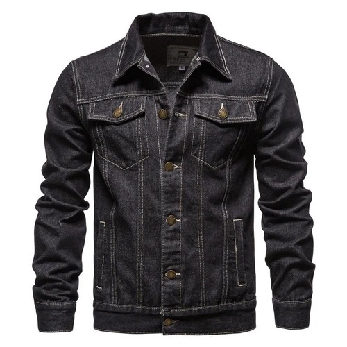 Men denim jacket vintage - denim,