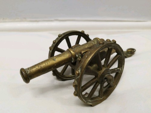 Brass cannon ornament - brass,